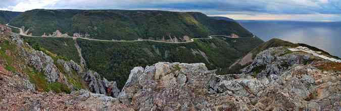 Cabot Trail Cape Breton Island top of hike